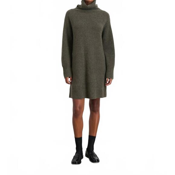 NEW ALEX MILL simone sweater dress in baladi olive